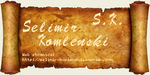 Selimir Komlenski vizit kartica